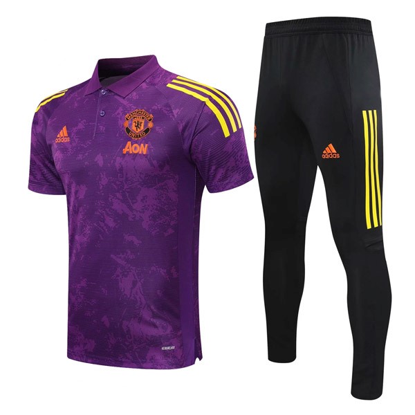 Polo Manchester United Conjunto Completo 2021-2022 Purpura